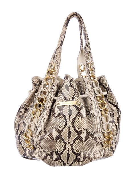 michael kors snakeskin tote bag